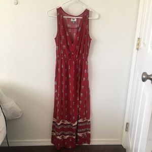 Red Floral Maxi Dress